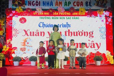 Trường Mầm non Sao Vàng hoạt động trải nghiệm  “Tết sum vầy – Xuân yêu thương”