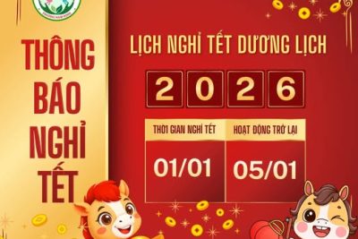 THÔNG BÁO NGHỈ TẾT DƯƠNG LỊCH 2026