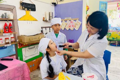 CÔNG TÁC KHÁM  SỨC KHỎE ĐỊNH KỲ CHO TRẺ MẦM NON